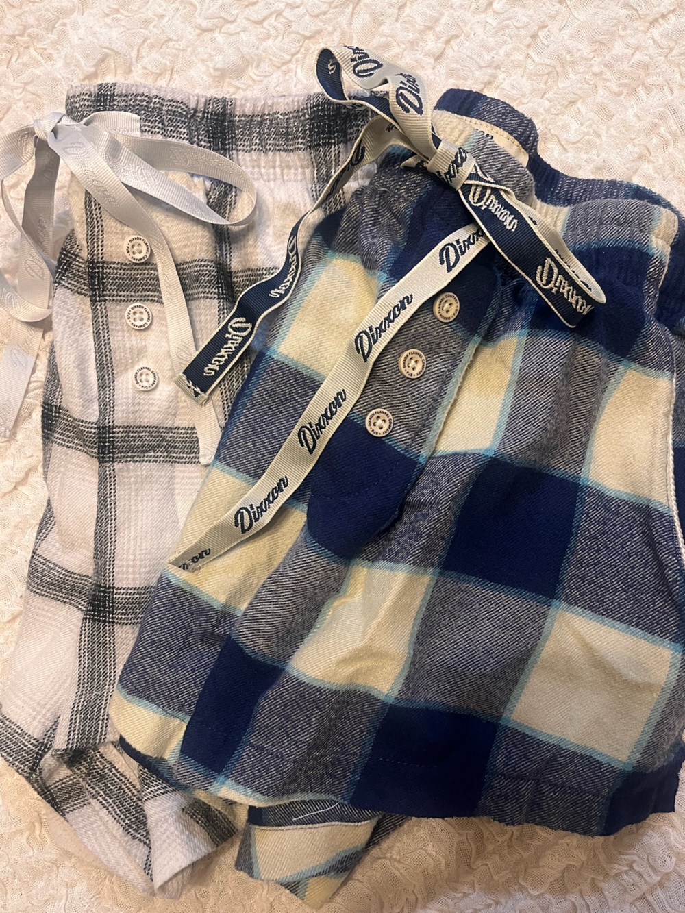 2 pairs of Dixxon Plaid Drawstring Shorts